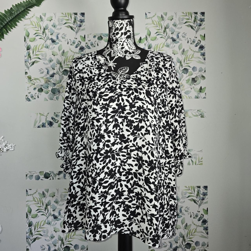 Floral print blouse XL